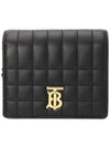 Lola Small Quilted Leather Folding Wallet Black Light Gold - BURBERRY - BALAAN 2