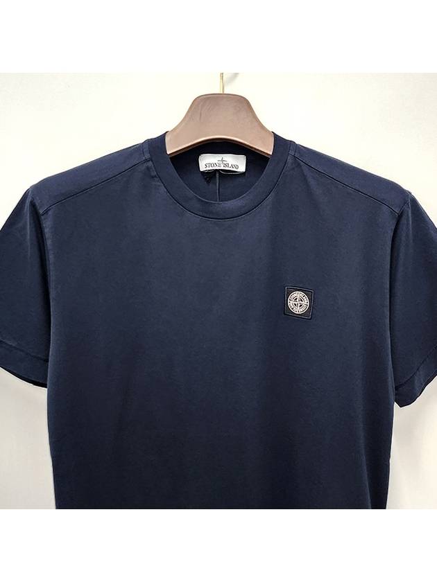 Logo Patch Short Sleeve T-Shirt Black - STONE ISLAND - BALAAN 9