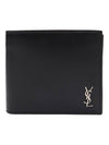 Tiny Cassandre East West Wallet in Matte Leather Black - SAINT LAURENT - BALAAN 2