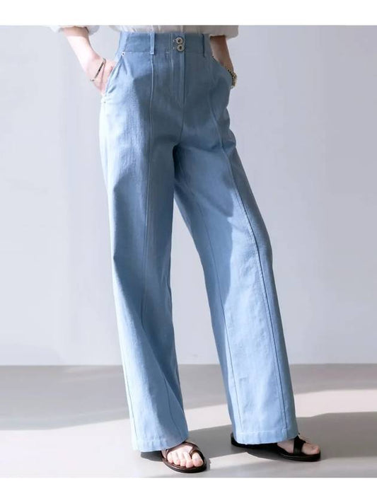 colored denim wide pants - KELLY DONAHUE - BALAAN 1