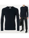 Pocket Knit Top Navy - STONE ISLAND - BALAAN 2