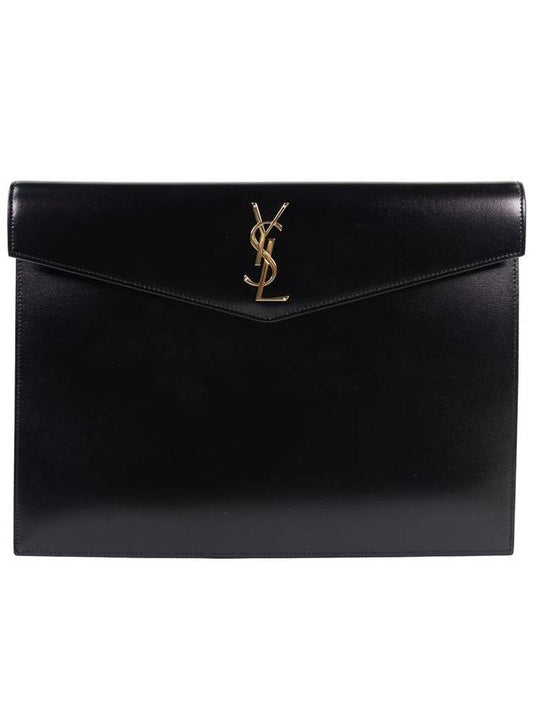 Monogram Uptown Large Clutch Bag Black - SAINT LAURENT - BALAAN 2