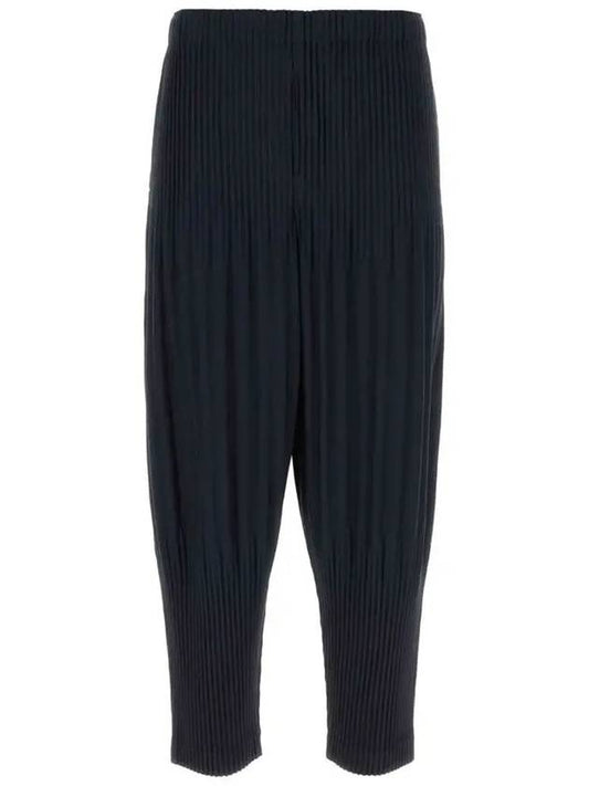 Pleated Straight Pants Navy - ISSEY MIYAKE - BALAAN 2