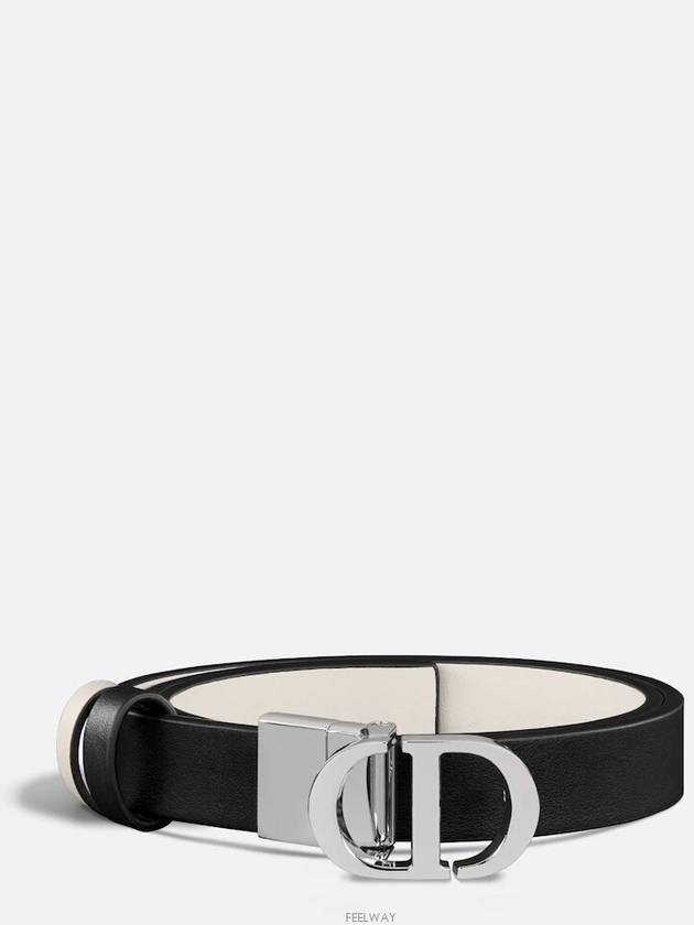 30 Montaigne Reversible Leather Belt Black - DIOR - BALAAN 3