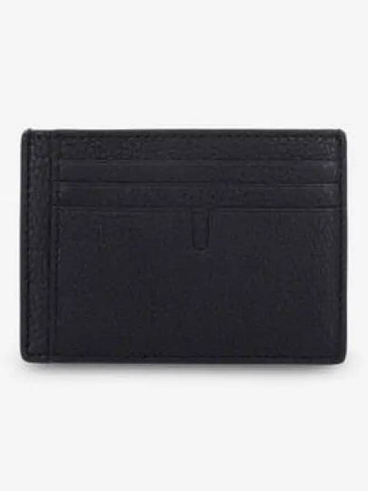 Grained Leather Card Wallet Black - BURBERRY - BALAAN 2