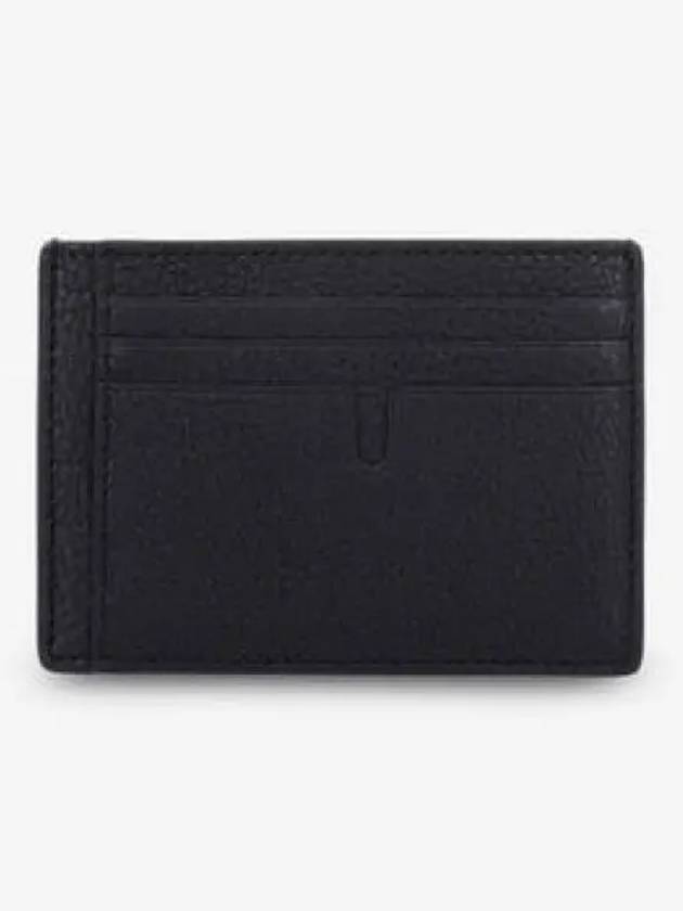 Grained Leather Card Wallet Black - BURBERRY - BALAAN 2