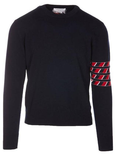 4 Bar Lobster Intarsia Wool Sweatshirt Navy - THOM BROWNE - BALAAN 1