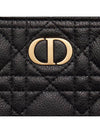 Caro Daily Supple Cannage Calfskin Large Pouch Bag Black - DIOR - BALAAN 4