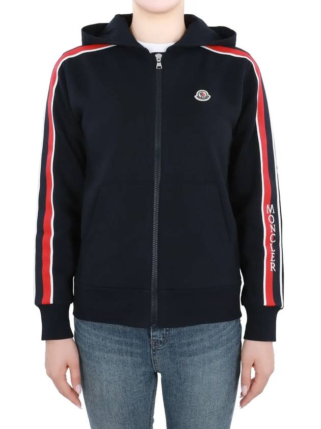 Kids Three Stripe Lining Wappen Patch Hood Zip up Navy 8G00032 899PS 778 12 14A Adults can be worn - MONCLER - BALAAN 3