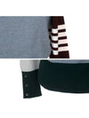 Fun Mix 4 Bar Cashmere Knit Top Blue - THOM BROWNE - BALAAN 6