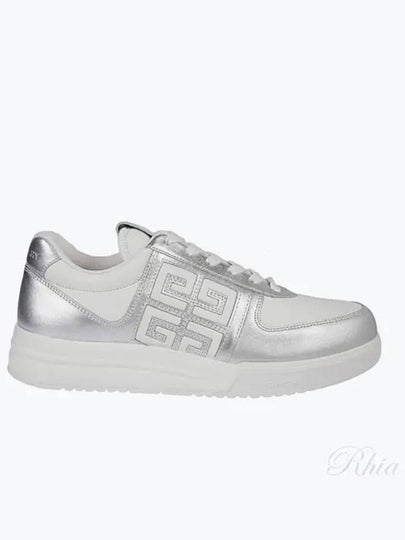 G4 Embroidery Logo Low Top Sneakers Silver - GIVENCHY - BALAAN 2