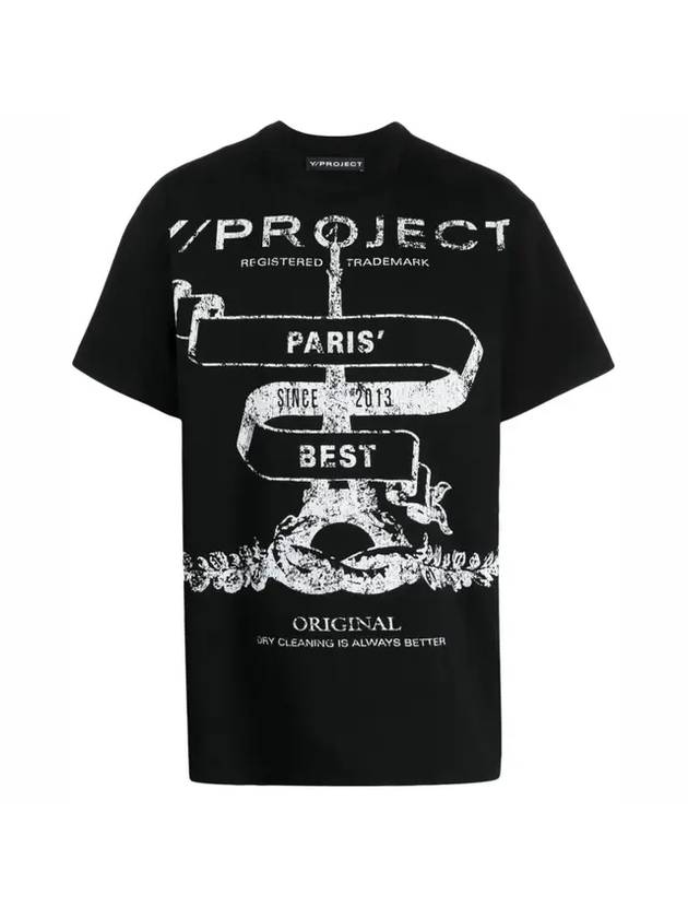 Evergreen Paris Best Printed Short Sleeve T-Shirt Black - Y/PROJECT - BALAAN 1