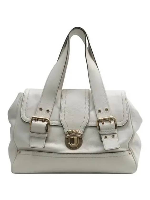 Ivory leather gold embellished tote bag - MARC JACOBS - BALAAN 2