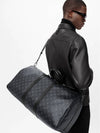 Keepall 55 Bandouliere Monogram Eclipse Duffel Bag Black - LOUIS VUITTON - BALAAN.