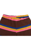 Kids Striped Shorts 2323011016 BROWN - MINI RODINI - BALAAN 4