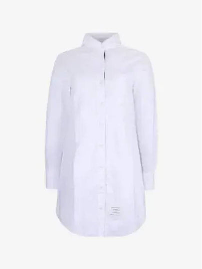 Women's Hidden Oxford Shirt Long Dress White - THOM BROWNE - BALAAN 2