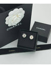 CC Logo Earrings White Black - CHANEL - BALAAN 5