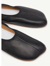 Women's Scarpa Square Toe Leather Flat Black - MAISON MARGIELA - BALAAN 5