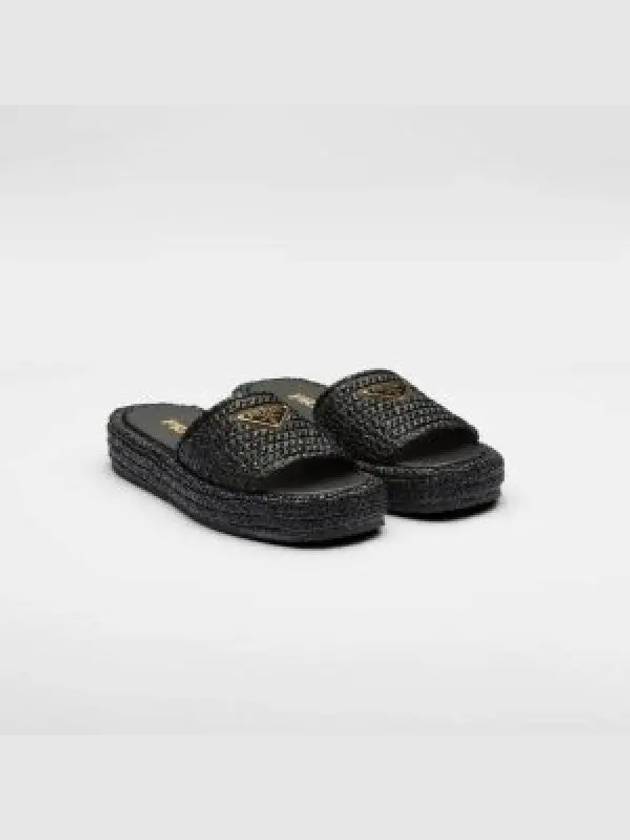 Braided Slippers Black - PRADA - BALAAN 2
