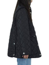 Diamond Quilted Long Nylon Jacket Black - BURBERRY - BALAAN 6