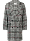 11Th Anniversary Ebra Check Double Coat Grey - ISABEL MARANT - BALAAN 1