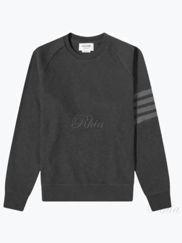 4 Bar Stripe Sweatshirt Dark Grey - THOM BROWNE - BALAAN 2