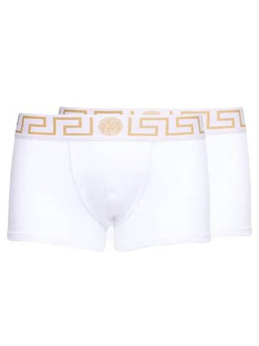 Men's Greca Border Trunk Briefs 2 Pack White - VERSACE - BALAAN 2