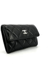 Lambskin silver flap card wallet - CHANEL - BALAAN 4