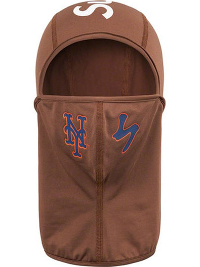 x MLB Kanji Teams Lightweight Balaclava Mets Brown - SUPREME - BALAAN 2