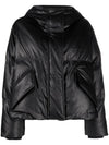 Embossed Logo Faux Leather Down Padding Black - MAISON MARGIELA - BALAAN 1