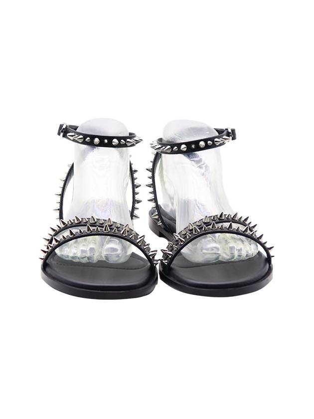 Silver Stud Strap Sandals Black - ALEXANDER MCQUEEN - BALAAN 4