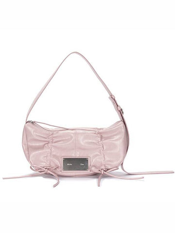 Half Shirring Ribbon Round Shoulder Bag Pink - MATIN KIM - BALAAN 1