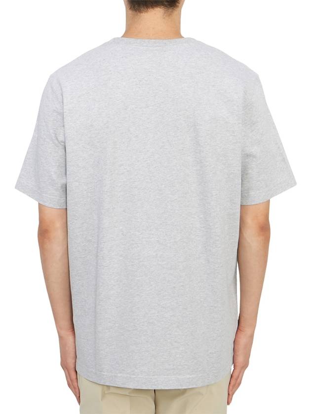 Handwriting Comfort Short Sleeve T-Shirt Light Grey Melange - MAISON KITSUNE - BALAAN 4