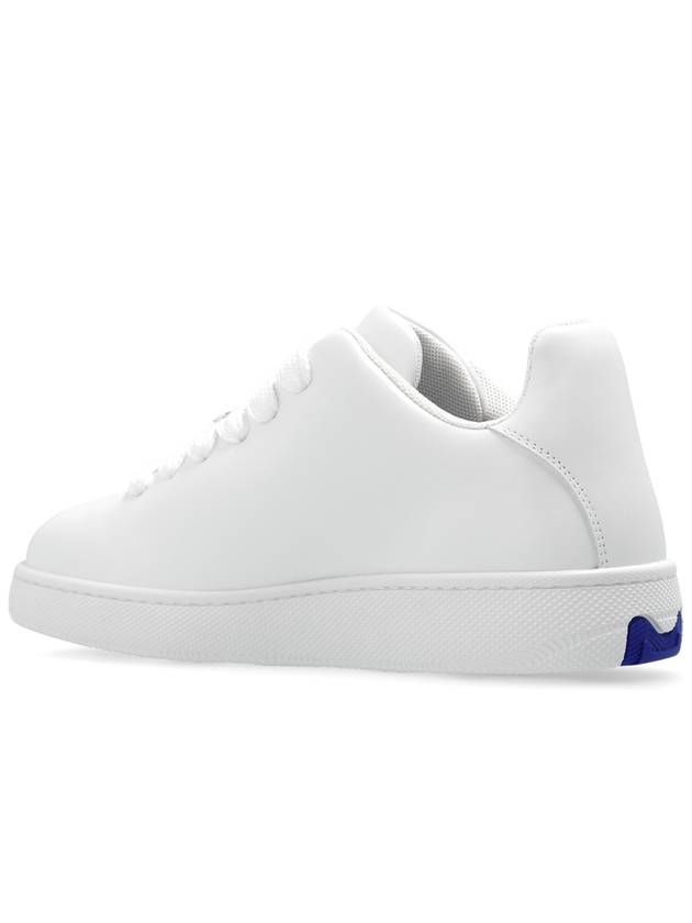 Debossed Logo Leather Low Top Sneakers White - BURBERRY - BALAAN 6