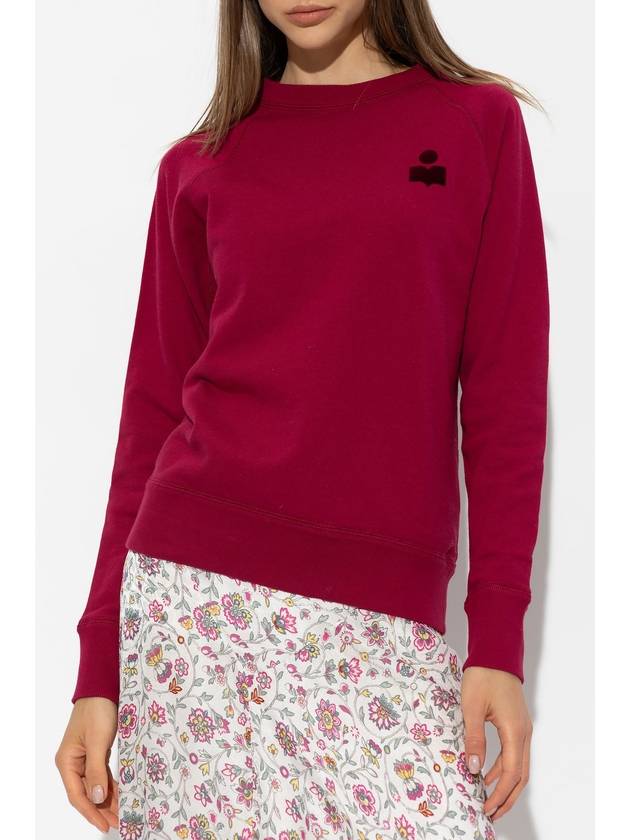 Milla Logo Cotton Sweatshirt Light Red - ISABEL MARANT - BALAAN 3