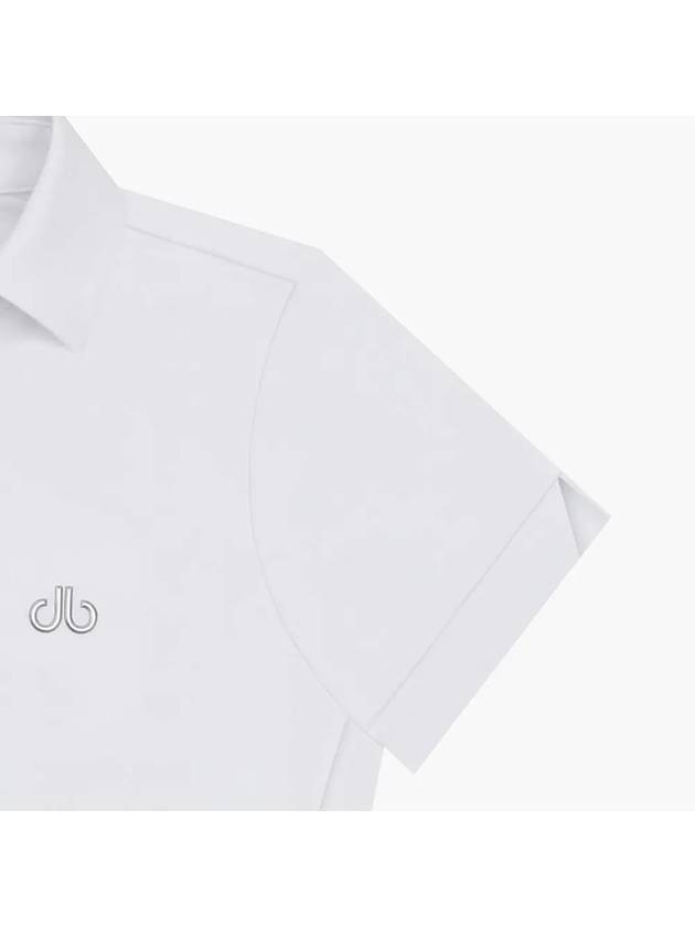 Drew Diagonal Zipper Short Sleeve T-Shirt DF42ST01WHITE - DRUH GOLF - BALAAN 4