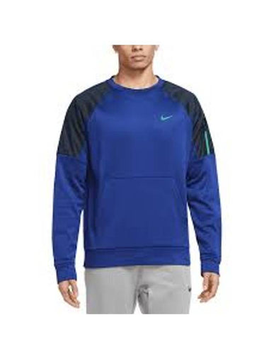 Therma Novelty Crewneck Sweatshirt Blue - NIKE - BALAAN 1