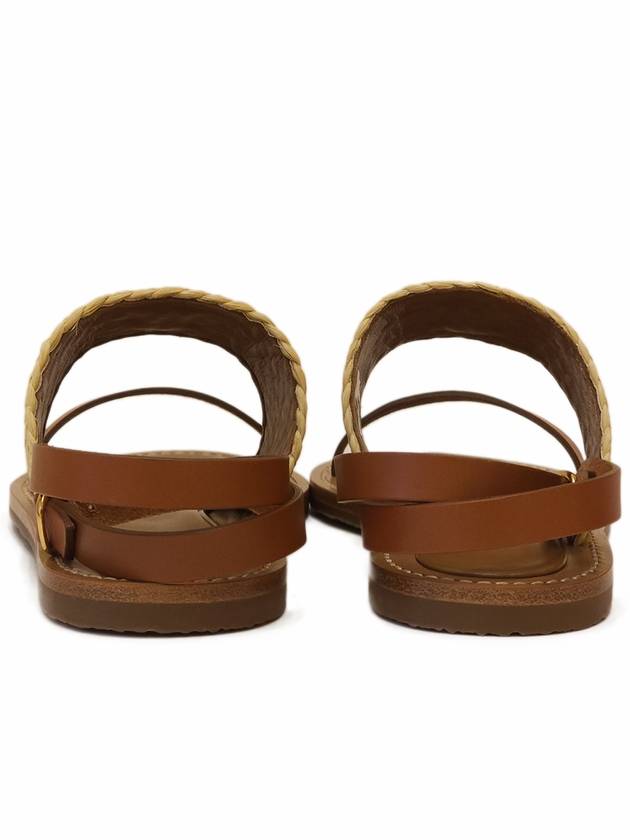 Limpia Flat Strap Sandals Brown - CELINE - BALAAN 6