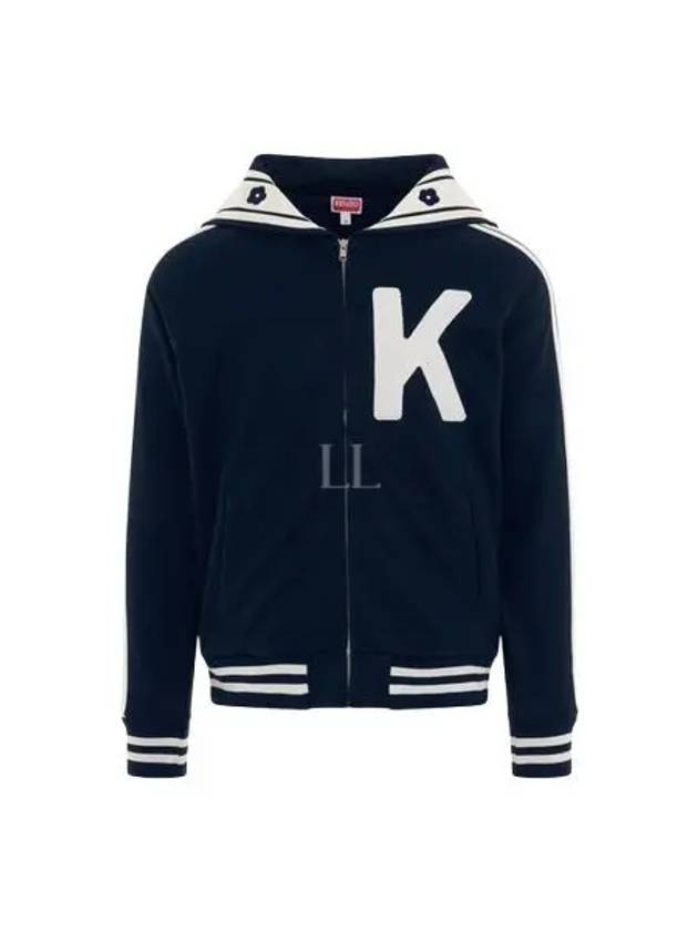 Elephant Zipper Hooded Jacket Midnight Blue - KENZO - BALAAN 2