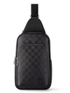 Men's Avenue Logo Patch Sling Cross Bag Black - LOUIS VUITTON - BALAAN 3