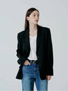 Semi over two button blazer black - PINBLACK - BALAAN 2