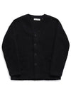 Mohair V-Neck Relaxed Fit Wool Cardigan Black - OUR LEGACY - BALAAN 3