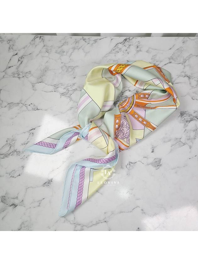 La Berlin Bayadere 90 Silk Carre Scarf Blue Ciel - HERMES - BALAAN 9