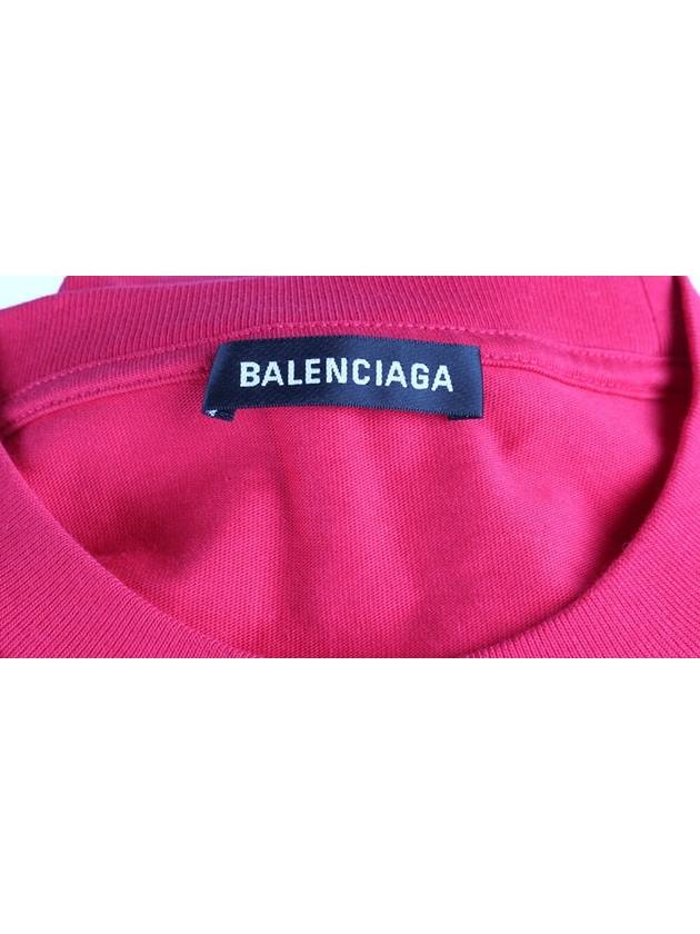 Paris Logo Short Sleeve T Shirt M Burgundy - BALENCIAGA - BALAAN 8