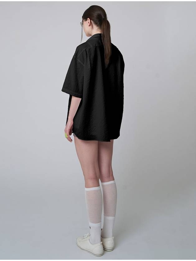 AU41SH03 Half sleeve shirt_Black - ATHPLATFORM - BALAAN 6