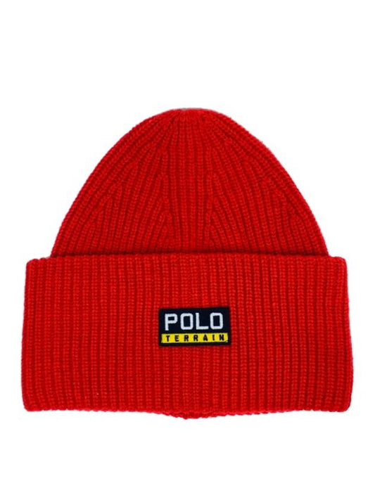 Men's Logo Terrain Beanie Red - RALPH LAUREN - BALAAN 2