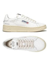 Dallas White Tab Leather Low Top Sneakers White - AUTRY - BALAAN 2