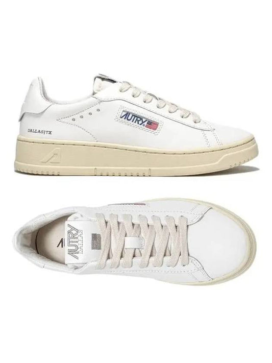 Dallas White Tab Leather Low Top Sneakers White - AUTRY - BALAAN 2