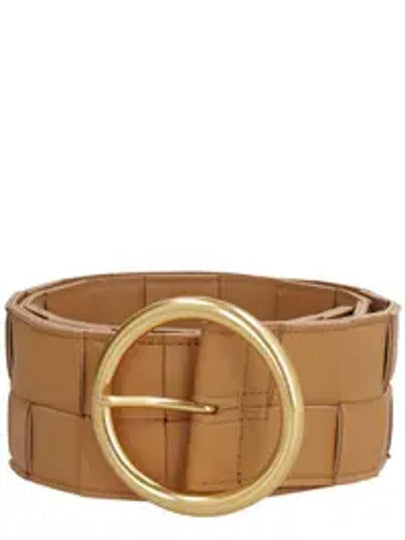 Intrecciato Ring Buckle Leather Belt Beige - BOTTEGA VENETA - BALAAN 2