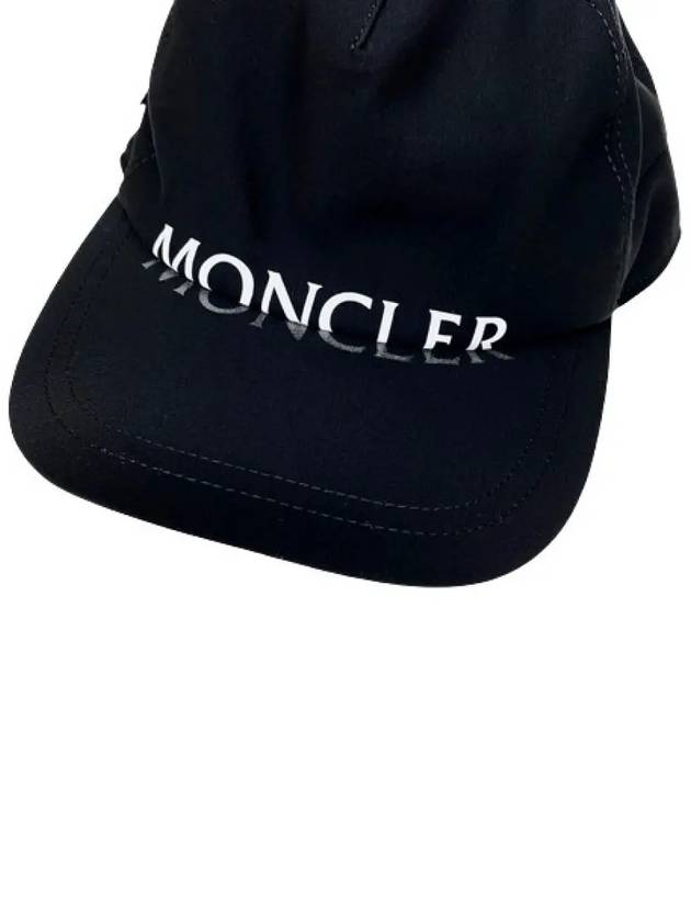 3B72900 539AX 999 Logo Hat Black - MONCLER - BALAAN 5